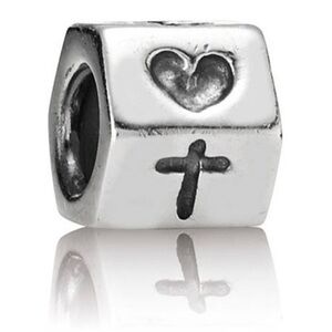 Authentic Pandora Retired Faith Love Hope S925 Ale Sterling Silver Charm